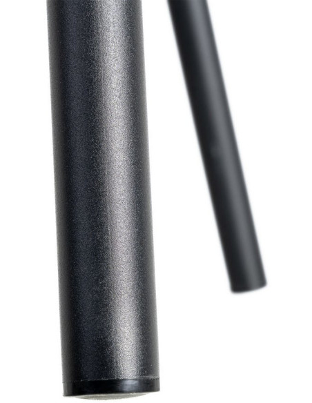 Chaise moderne chic en Tissu Jaune moutarde Motif chevrons Métal Noir Tang (Lot de 2) - 11