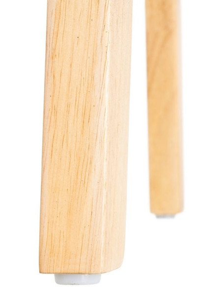 Chaise scandinave en Bois d'hévéa Naturel Corde de papier Beige Tressé Nelora (Lot de 2) - 11