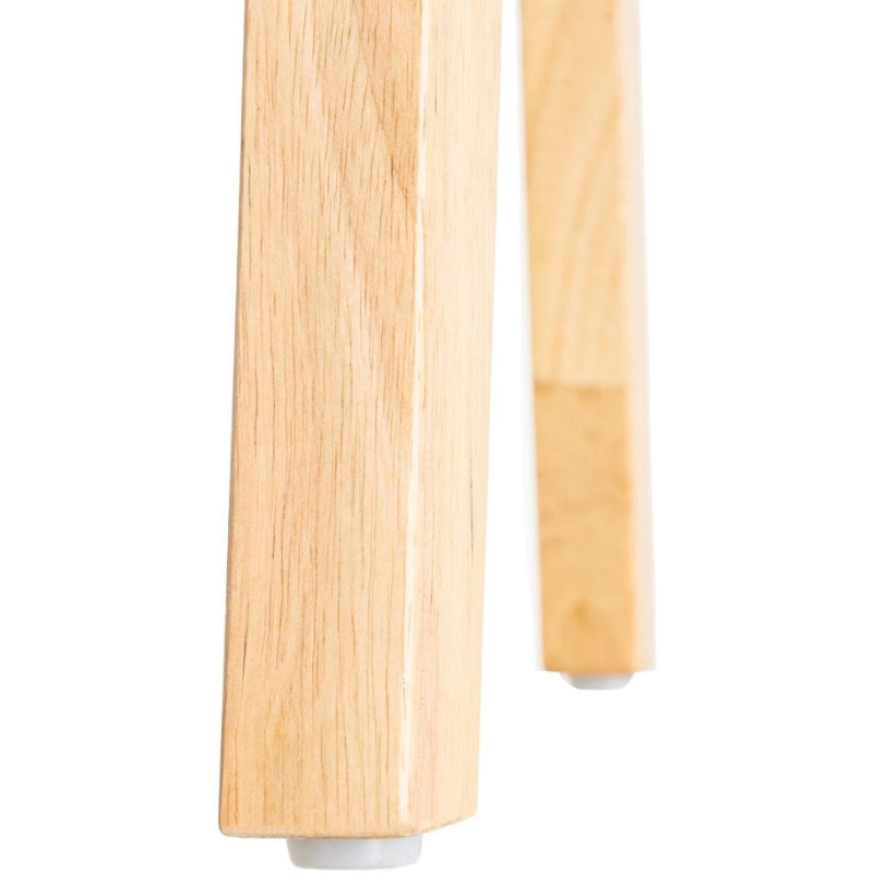 Fauteuil de table scandinave en Bois d'hévéa Naturel Corde de papier Beige Tressé Nelora (Lot de 2) - 11