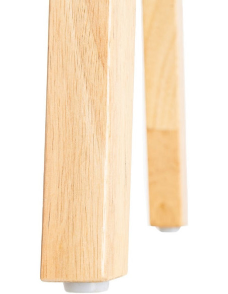 Fauteuil de table scandinave en Bois d'hévéa Naturel Corde de papier Beige Tressé Nelora (Lot de 2) - 11