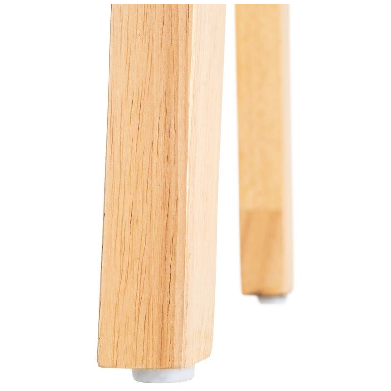 Tabouret de comptoir scandinave en Bois d'hévéa Naturel Corde de papier Beige Tressé Nelora (Lot de 2) - 11