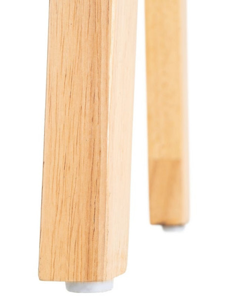 Tabouret de comptoir scandinave en Bois d'hévéa Naturel Corde de papier Beige Tressé Nelora (Lot de 2) - 11
