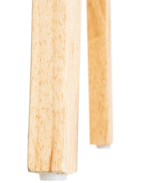 Tabouret de bar scandinave en Bois d'hévéa Naturel Corde de papier Beige Tressé Nelora (Lot de 2) - 11