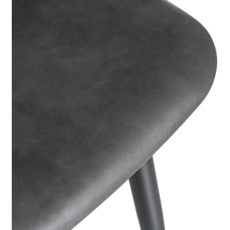 Chaise industrielle chic en Polyuréthane Noir Métal Noir Polypropylène Saroya (Lot de 2) - 10