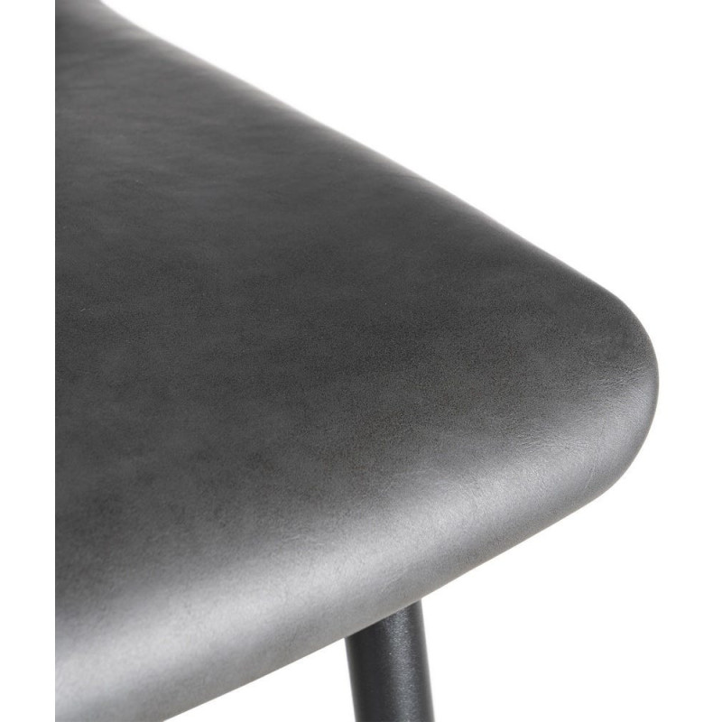 Tabouret de bar industriel chic en Polyuréthane Noir Métal Noir Polypropylène Saroya (Lot de 2) - 10