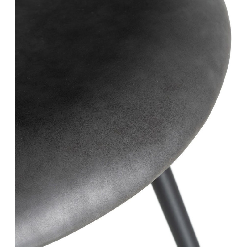 Chaise industrielle en Polyuréthane Noir Métal Noir Polypropylène Goyali (Lot de 2) - 10