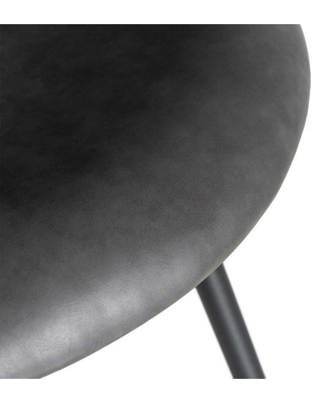 Chaise industrielle en Polyuréthane Noir Métal Noir Polypropylène Goyali (Lot de 2) - 10