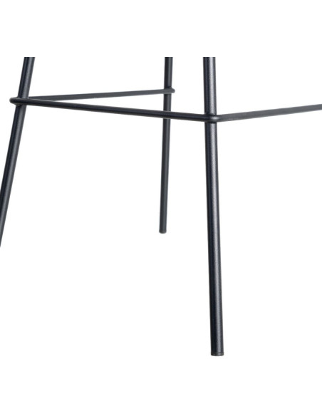 Tabouret de bar industriel en Polyuréthane Marron camel Métal Noir Polypropylène Goyali (Lot de 2) - 11