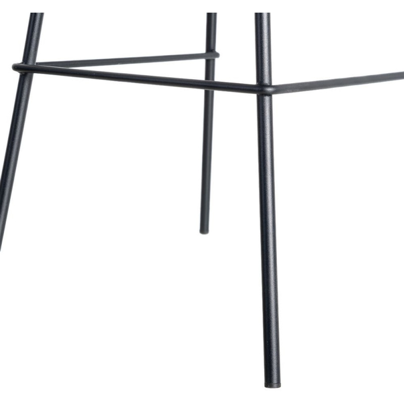 Tabouret de bar industriel en Polyuréthane Marron Métal Noir Polypropylène Goyali (Lot de 2) - 11