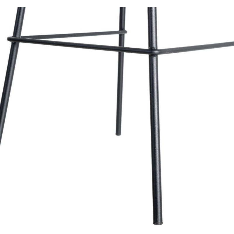 Tabouret de bar industriel en Polyuréthane Noir Métal Noir Polypropylène Goyali (Lot de 2) - 11