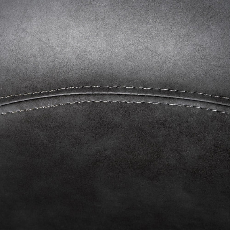 Fauteuil de table industriel Coque en Polyuréthane Noir Métal Noir Polypropylène Tiyora (Lot de 2) - 8