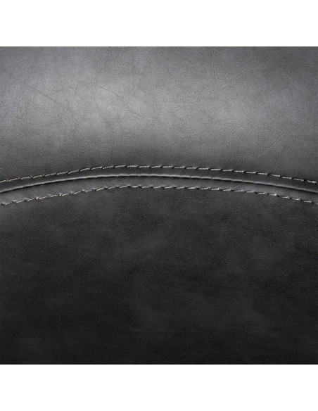 Fauteuil de table industriel Coque en Polyuréthane Noir Métal Noir Polypropylène Tiyora (Lot de 2) - 8