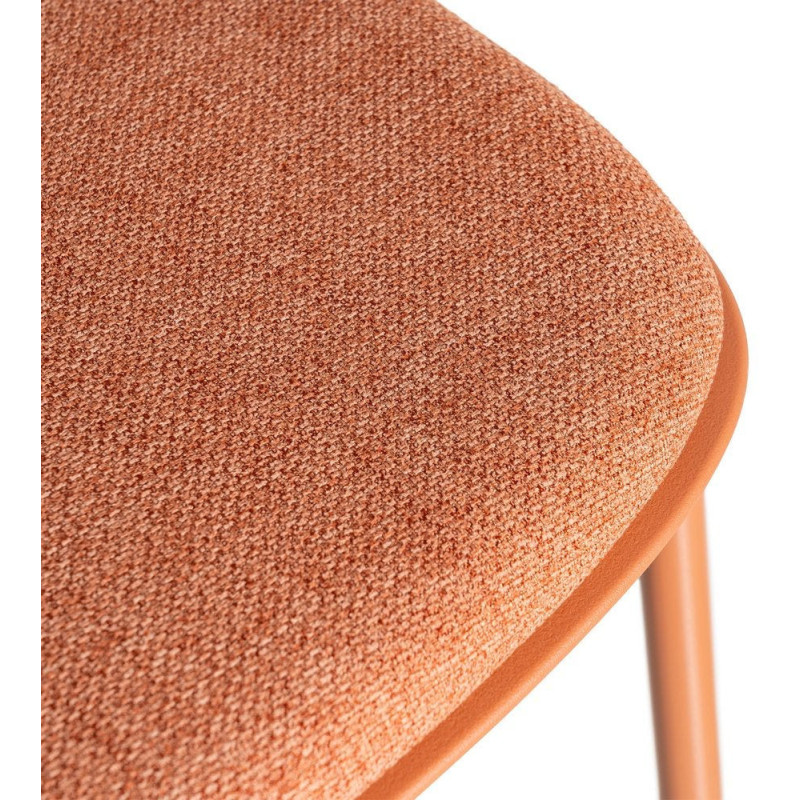 Chaise design moderne en Tissu Polypropylène Métal Terracotta Lunara (Lot de 4) - 10