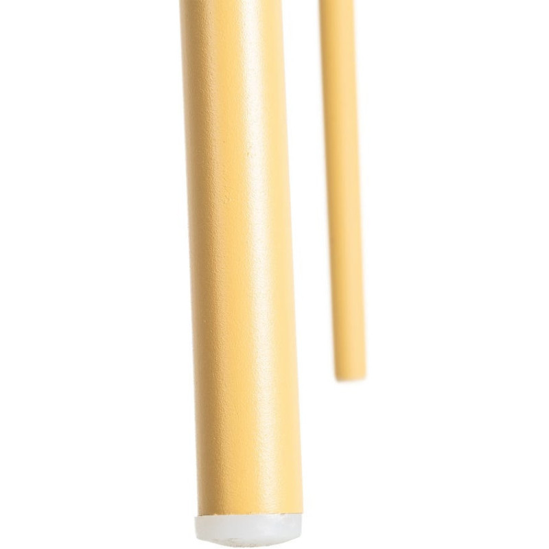 Chaise design moderne en Tissu Polypropylène Métal Jaune Lunara (Lot de 4) - 11