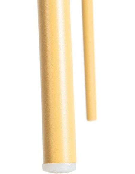 Chaise design moderne en Tissu Polypropylène Métal Jaune Lunara (Lot de 4) - 11