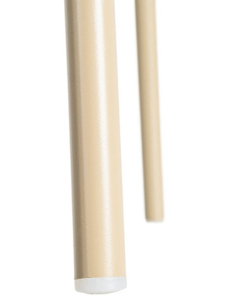 Chaise design moderne en Tissu Polypropylène Métal Beige Lunara (Lot de 4) - 11