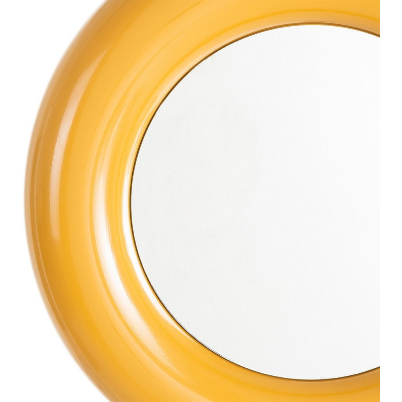 Petit Miroir mural moderne Rond 64x64 en Métal Jaune moutarde Dalura - 4