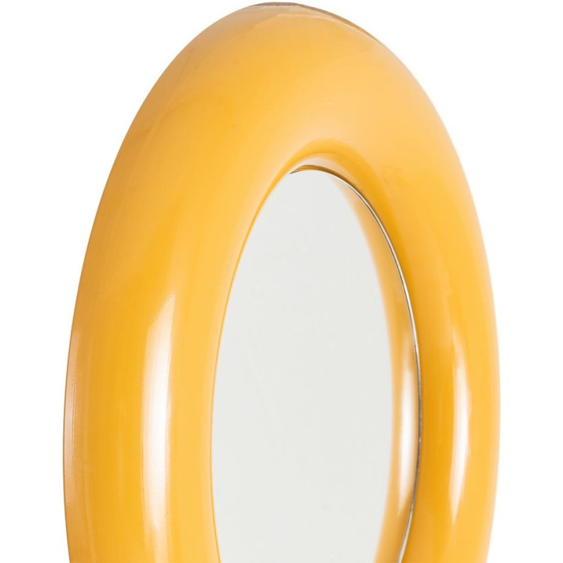 Petit Miroir mural moderne Rond 64x64 en Métal Jaune moutarde Dalura - 5