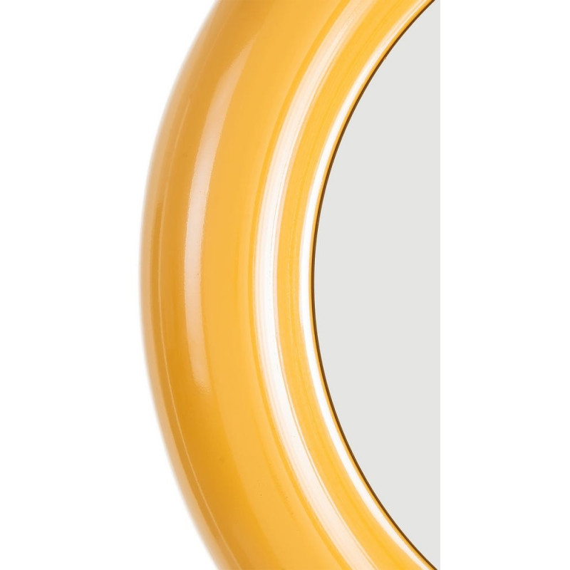 Miroir mural moderne Rond 79x79 en Métal Jaune moutarde Dalura - 3