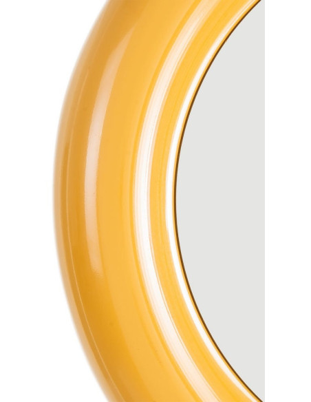 Miroir mural moderne Rond 79x79 en Métal Jaune moutarde Dalura - 3