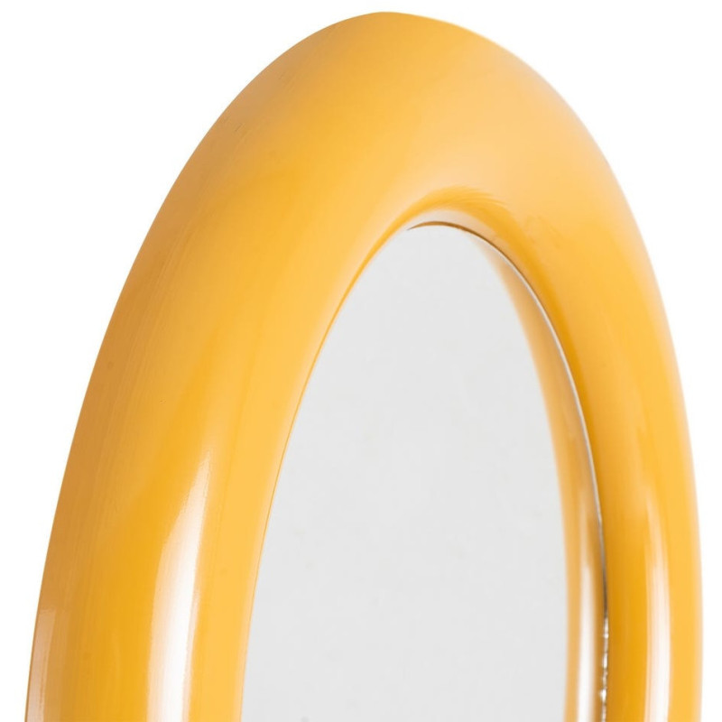 Miroir mural moderne Rond 79x79 en Métal Jaune moutarde Dalura - 4
