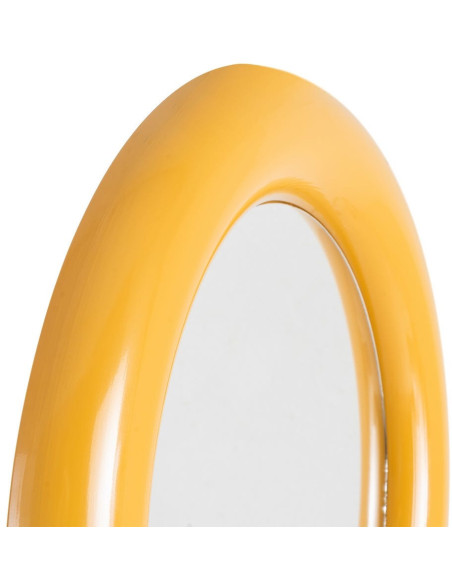 Miroir mural moderne Rond 79x79 en Métal Jaune moutarde Dalura - 4