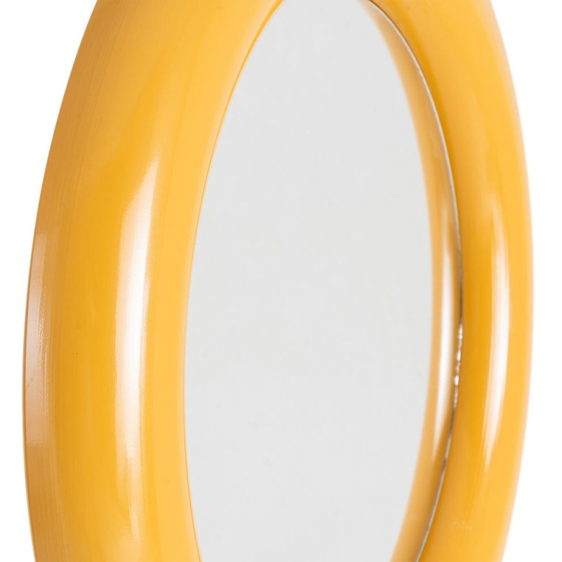 Miroir mural moderne Rond 79x79 en Métal Jaune moutarde Dalura - 5