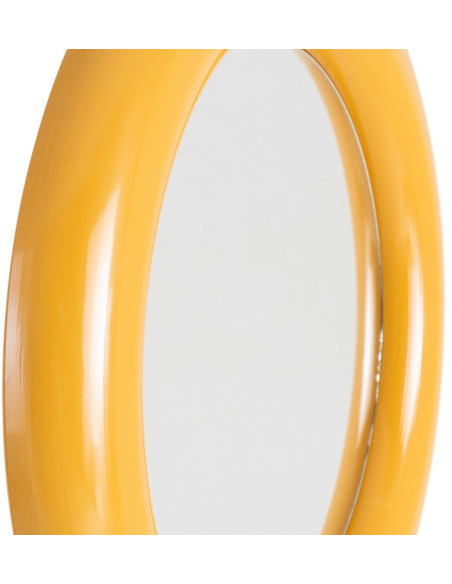 Miroir mural moderne Rond 79x79 en Métal Jaune moutarde Dalura - 5