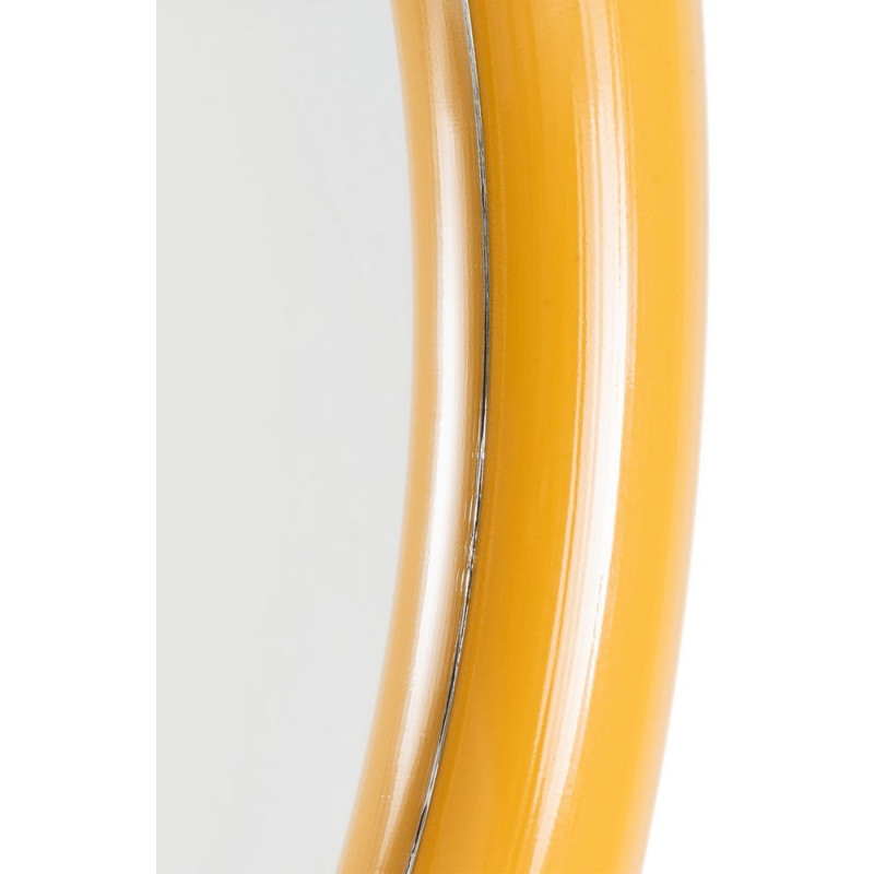 Miroir mural moderne Rond 79x79 en Métal Jaune moutarde Dalura - 6