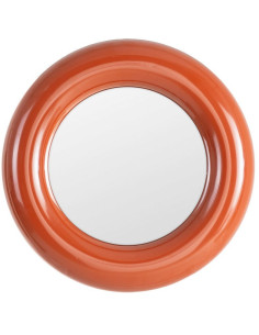 Petit Miroir mural moderne Rond 64x64 Dalura en Métal Rouge brique - 2