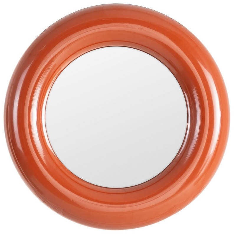 Petit Miroir mural moderne Rond 64x64 Dalura en Métal Rouge brique - 2
