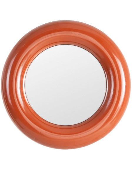Petit Miroir mural moderne Rond 64x64 Dalura en Métal Rouge brique - 2