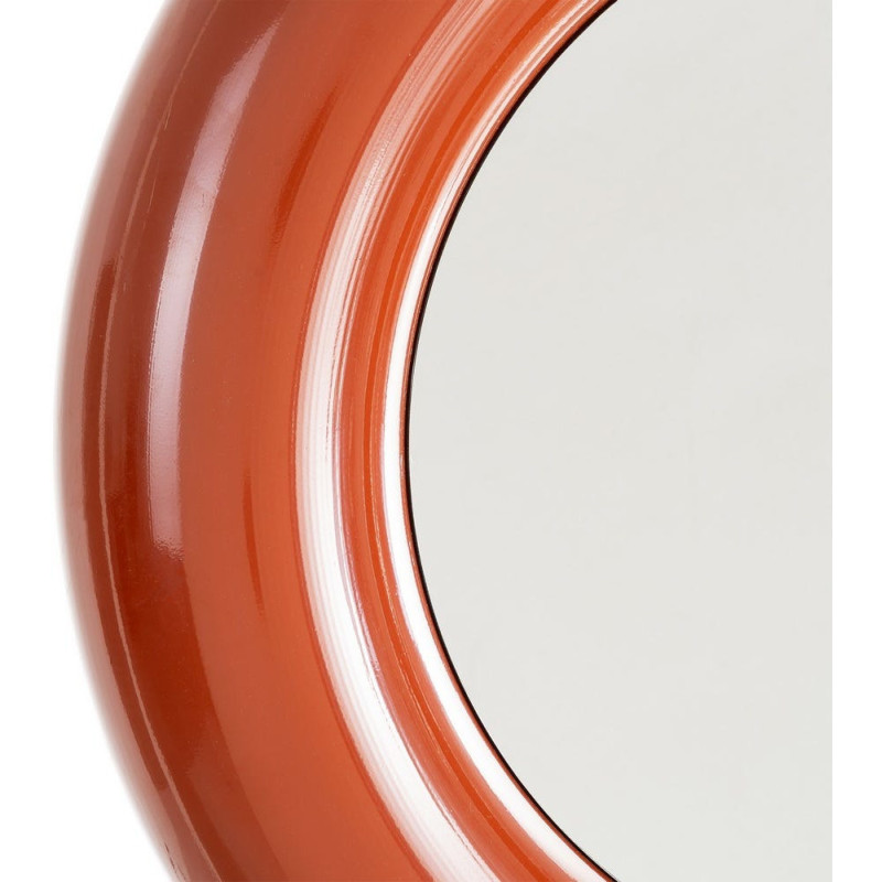 Petit Miroir mural moderne Rond 64x64 Dalura en Métal Rouge brique - 3