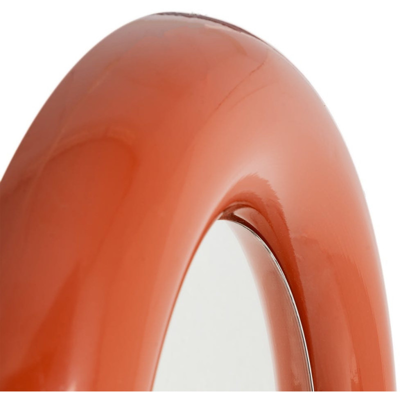 Petit Miroir mural moderne Rond 64x64 Dalura en Métal Rouge brique - 4