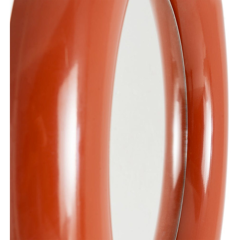 Petit Miroir mural moderne Rond 64x64 Dalura en Métal Rouge brique - 5