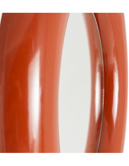 Petit Miroir mural moderne Rond 64x64 Dalura en Métal Rouge brique - 5