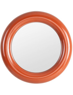 Miroir mural moderne Rond 79x79 en Métal Rouge brique Dalura Ixia - 2