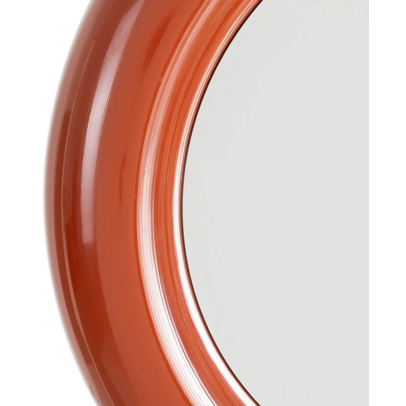 Miroir mural moderne Rond 79x79 en Métal Rouge brique Dalura - 3
