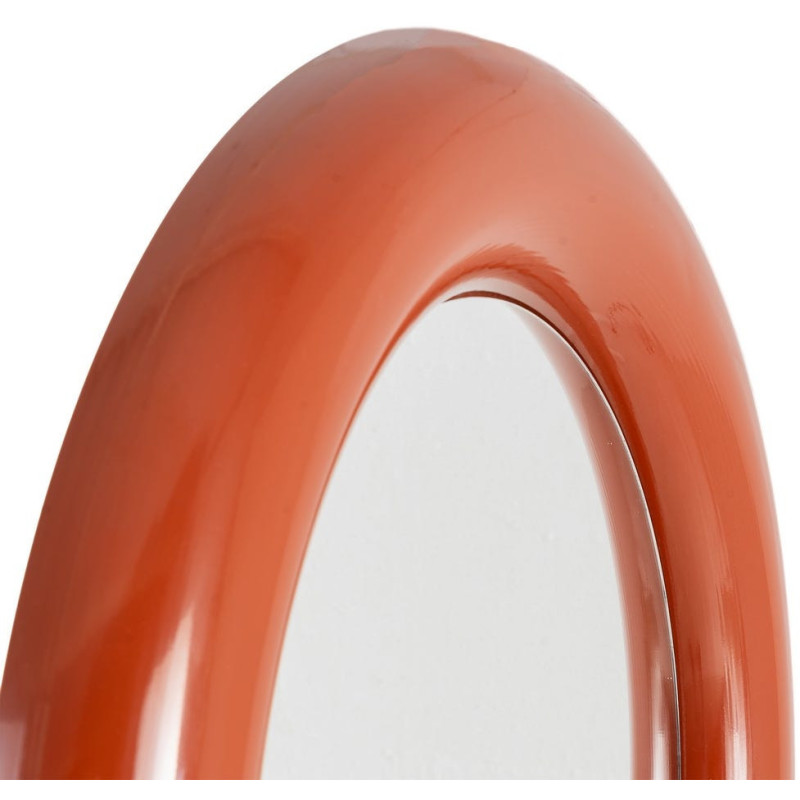 Miroir mural moderne Rond 79x79 en Métal Rouge brique Dalura - 4