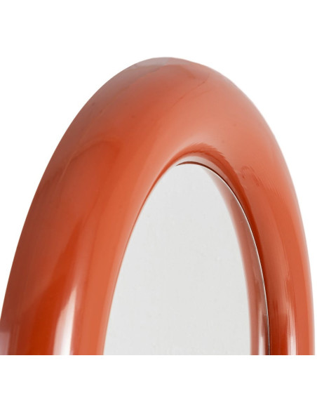 Miroir mural moderne Rond 79x79 en Métal Rouge brique Dalura - 4