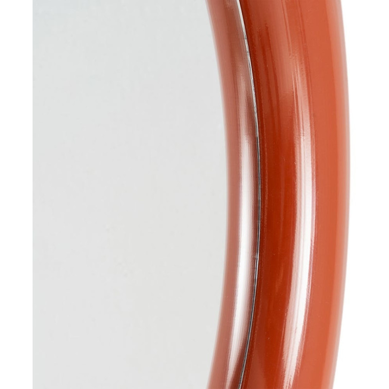 Miroir mural moderne Rond 79x79 en Métal Rouge brique Dalura - 6