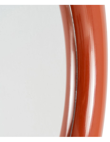 Miroir mural moderne Rond 79x79 en Métal Rouge brique Dalura - 6