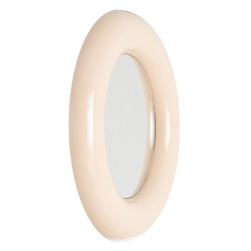 Petit Miroir mural moderne Rond 64x64 en Métal Beige Dalura - 1