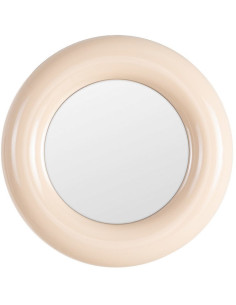 Petit Miroir mural moderne Rond 64x64 en Métal Beige Dalura - 2