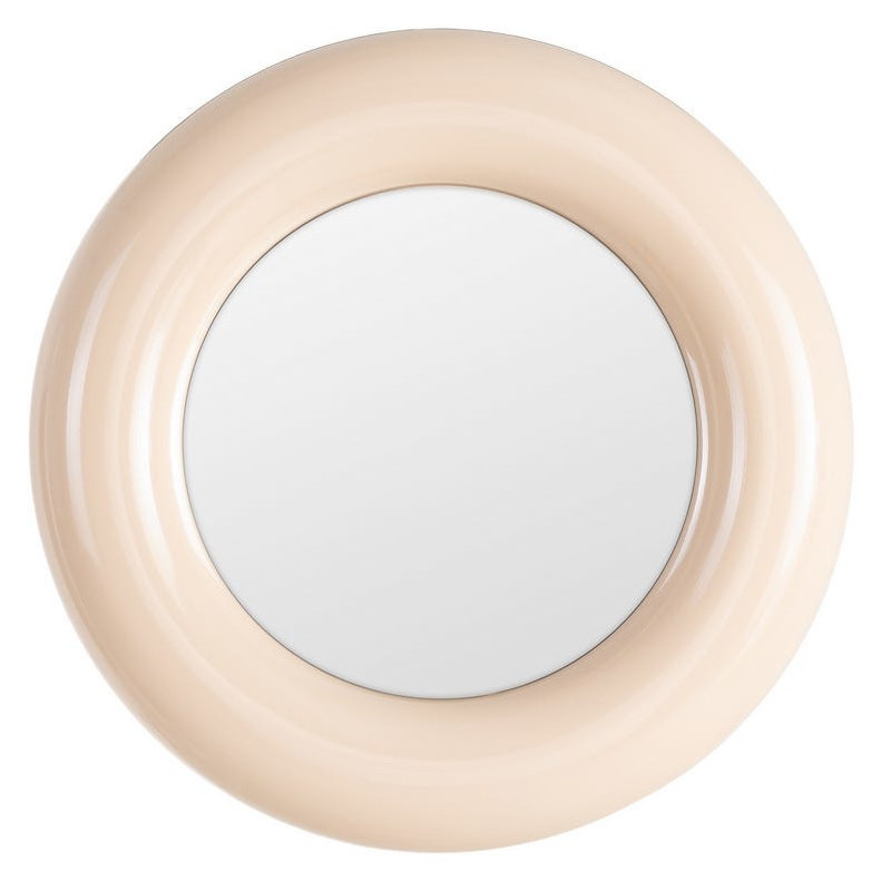 Petit Miroir mural moderne Rond 64x64 en Métal Beige Dalura - 2