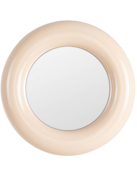 Petit Miroir mural moderne Rond 64x64 en Métal Beige Dalura - 2