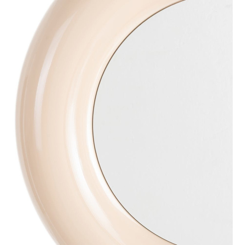 Petit Miroir mural moderne Rond 64x64 en Métal Beige Dalura - 3