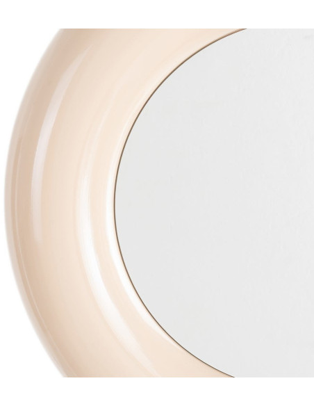 Petit Miroir mural moderne Rond 64x64 en Métal Beige Dalura - 3