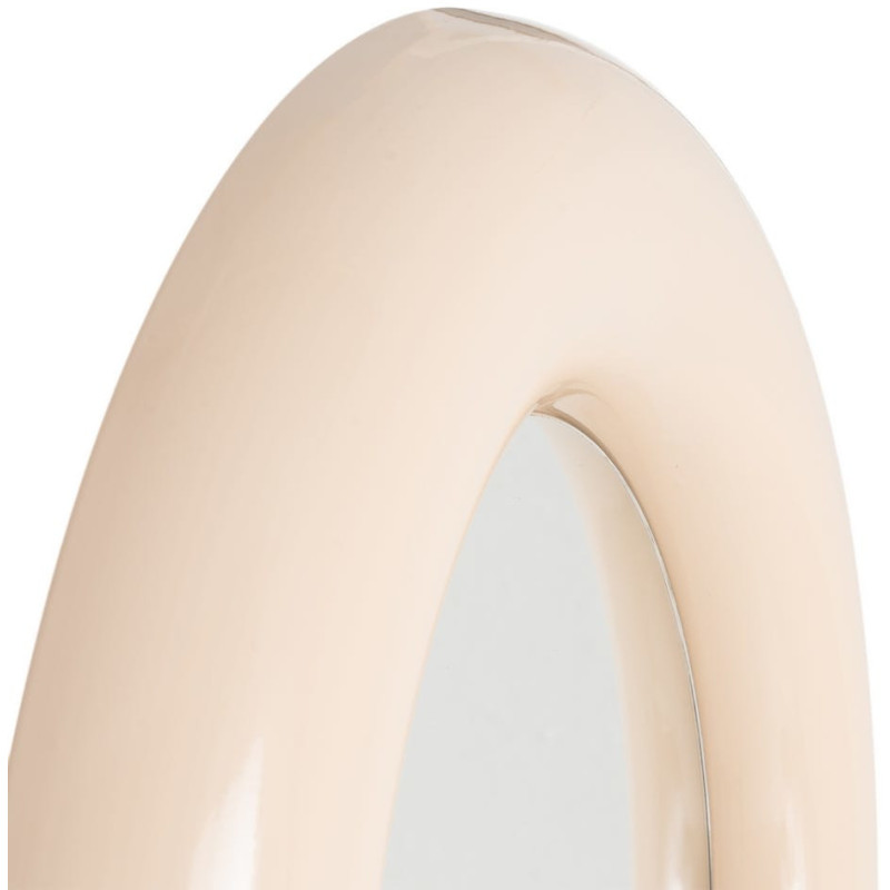 Petit Miroir mural moderne Rond 64x64 en Métal Beige Dalura - 4