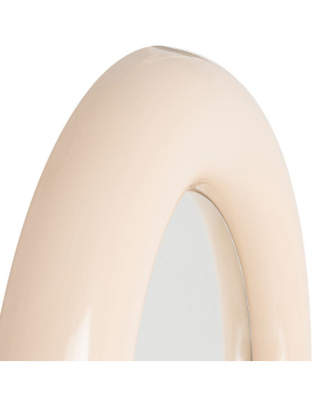 Petit Miroir mural moderne Rond 64x64 en Métal Beige Dalura - 4
